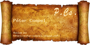 Péter Csepel névjegykártya