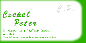 csepel peter business card